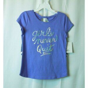 Jumping Beans Active Toddler Girls 2-Piece Girls Never Quit Outfit Shorts Tee 4T